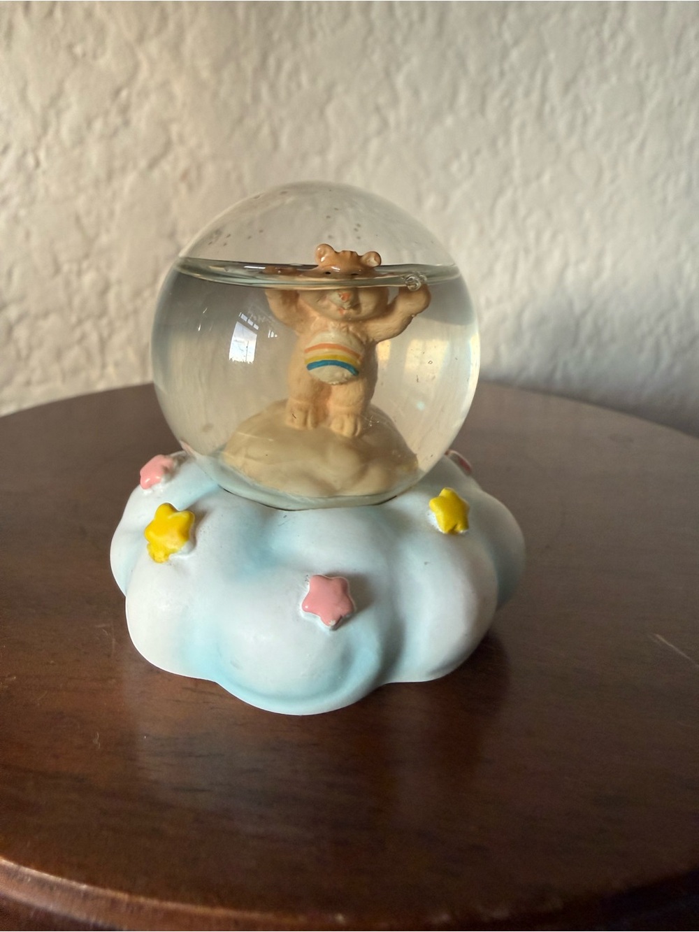 RARE Mini Vintage Claire’s Care Bear Snow Globe Cheer Bear 🌈 UIQUIE FIND